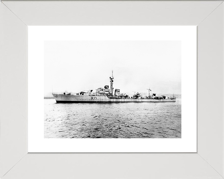 HMS Constance (R71) Royal Navy C Class Destroyer Port Beam View Photo Print Wall Art Decor Posters, Prints, & Visual Artwork Hampshire Prints 10 x 8 White Frame Yes