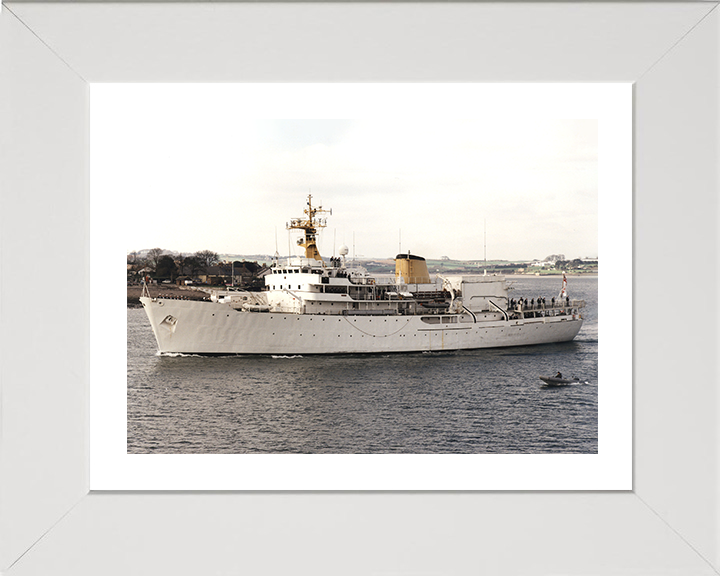 HMS Hecla (A133) Photo Print - Off Devonport - Royal Navy Hecla Class Survey Vessel