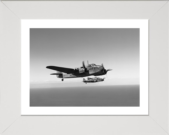 RAF Bristol Beaufort Mark Is in Formation Photo Print - Royal Air Force Aircraft Hampshire Prints 10 x 8 White Frame Yes