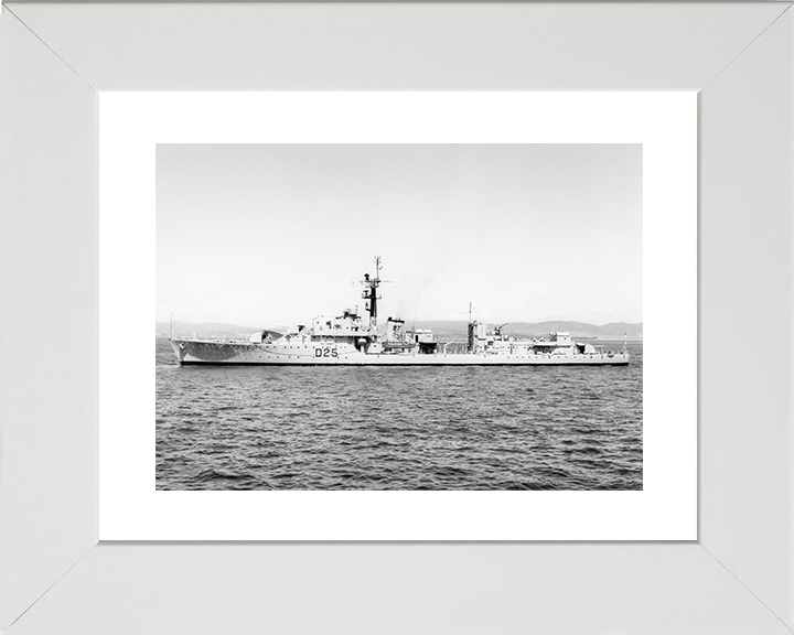 HMS Carysfort (D25) Royal Navy C Class Destroyer Port Side View Photo Print Wall Art Decor Posters, Prints, & Visual Artwork Hampshire Prints 10 x 8 White Frame Yes