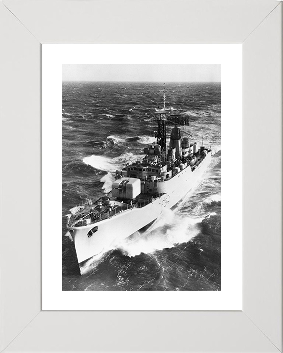 HMS Puma (F34) Photo Print - at sea 1965 - Royal Navy Leopard Class Frigate Posters, Prints, & Visual Artwork Hampshire Prints 10 x 8 White Frame Yes