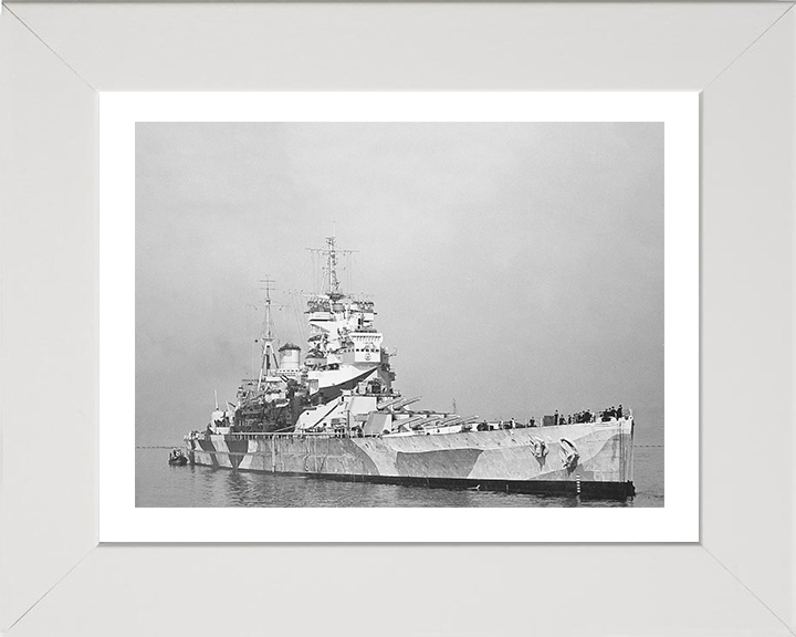HMS Howe 32 Royal Navy King George V class battleship Photo Print or Framed Print - Hampshire Prints