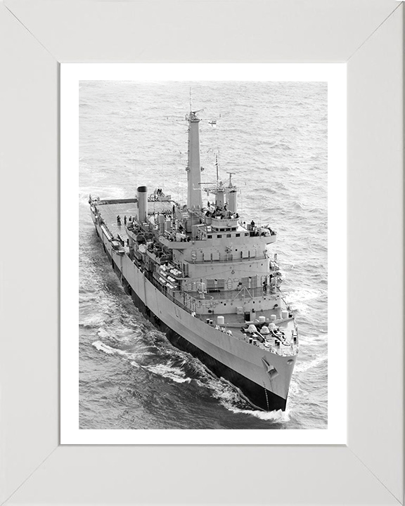 HMS Intrepid (L11) Photo Print - Starboard Bow View - Royal Navy Fearless Class Amphibious Ship Hampshire Prints 10 x 8 White Frame Yes