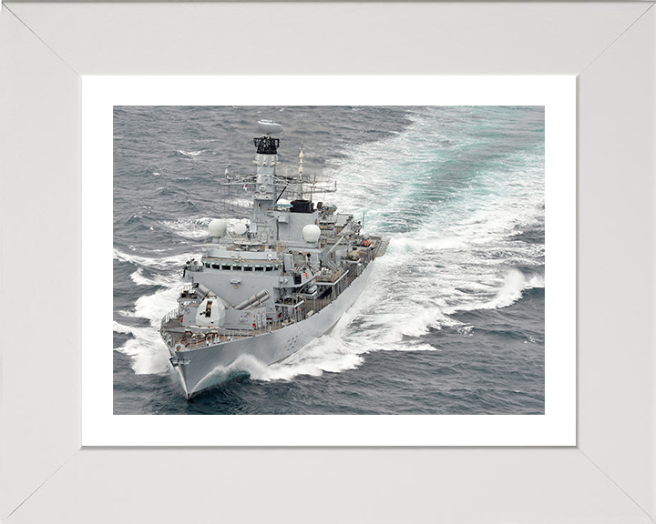 HMS Argyll (F231) Photo Print - Underway 2014 - Royal Navy Type 23 Frigate Posters, Prints, & Visual Artwork Hampshire Prints 10 x 8 White Frame Yes