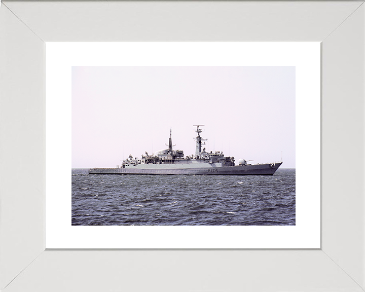 HMS Alacrity (F174) Royal Navy Type 21 Frigate Starboard Beam View Photo Print Wall Art Naval Decor Posters, Prints, & Visual Artwork Hampshire Prints 10 x 8 White Frame Yes