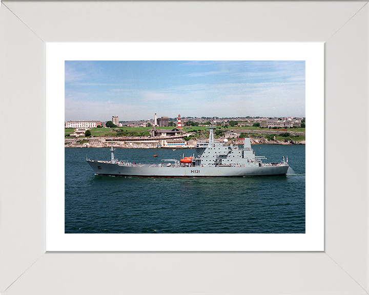 HMS Scott (H131) Photo Print - Off Plymouth - Royal Navy Ocean Survey Vessel