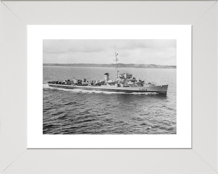 HMS Balfour (K464) Royal Navy Captain Class Frigate Starboard Side View Photo Print Wall Art Decor Posters, Prints, & Visual Artwork Hampshire Prints 10 x 8 White Frame Yes