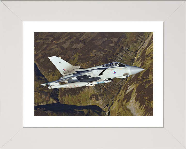 RAF Tornado GR4 Jet in Flight Oct 2012 Photo Print - Royal Air Force Aircraft Posters, Prints, & Visual Artwork Hampshire Prints 10 x 8 White Frame Yes