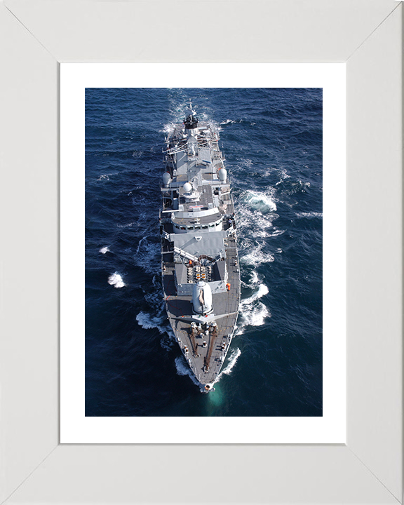 HMS Argyll (F231) Photo Print - From Above 2004 - Royal Navy Type 23 Frigate Posters, Prints, & Visual Artwork Hampshire Prints 10 x 8 White Frame Yes