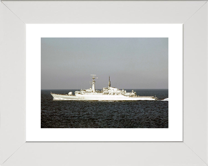 HMS Arrow (F173) Royal Navy Type 21 Frigate Port Beam View Photo Print Wall Art Decor Posters, Prints, & Visual Artwork Hampshire Prints 10 x 8 White Frame Yes