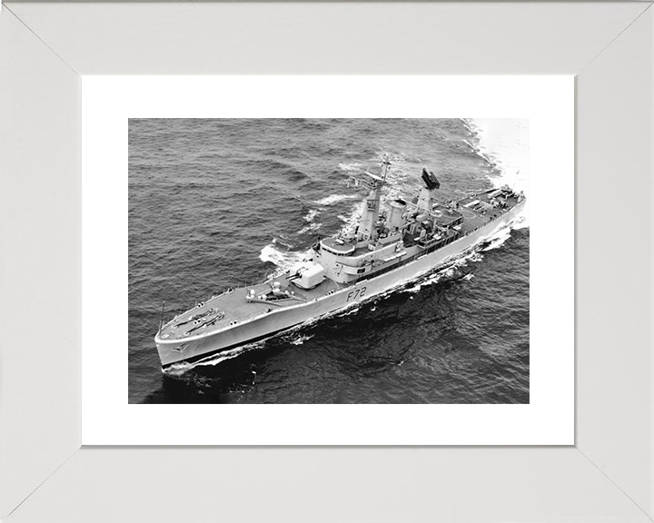 HMS Ariadne (F72) Royal Navy Leander Class Frigate From Above Photo Print Wall Art Decor Posters, Prints, & Visual Artwork Hampshire Prints 10 x 8 White Frame Yes