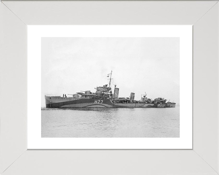 HMS Boreas H77 Royal Navy B class destroyer Photo Print or Framed Print - Hampshire Prints