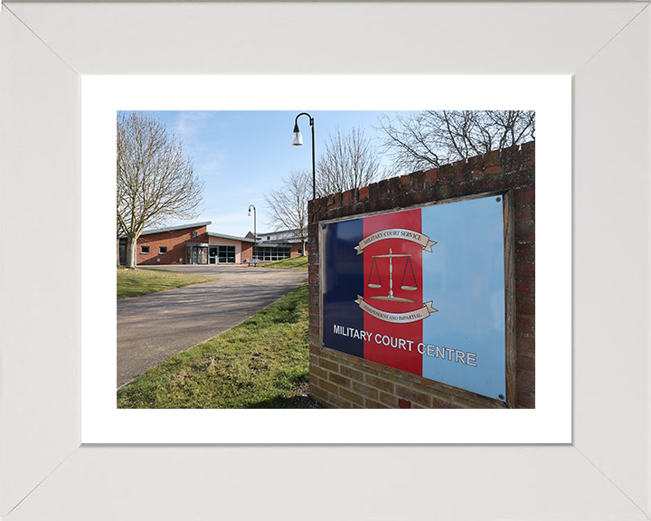Bulford Military Court Centre Photo Print - British Army - Royal Navy - RAF Hampshire Prints 10 x 8 White Frame Yes