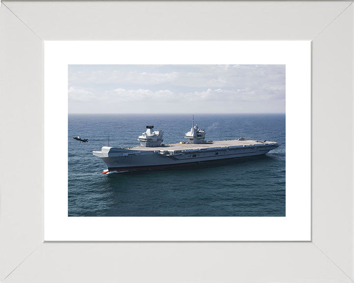 HMS Queen Elizabeth R08 Royal Navy Queen Elizabeth Class Aircraft Carrier Photo Print or Framed Print - Hampshire Prints