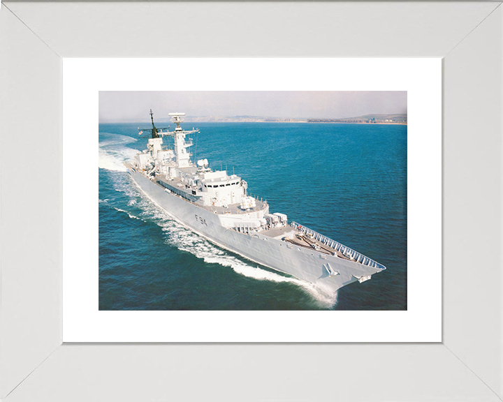 HMS Brave (F94) Royal Navy Type 22 Frigate High Starboard Bow View Photo Print Wall Art Decor Posters, Prints, & Visual Artwork Hampshire Prints 10 x 8 White Frame Yes