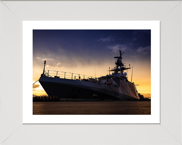 HMS Tamar (P233) Photo Print - Palawan 2022 - Royal Navy River Class Patrol Vessel Hampshire Prints 10 x 8 White Frame Yes