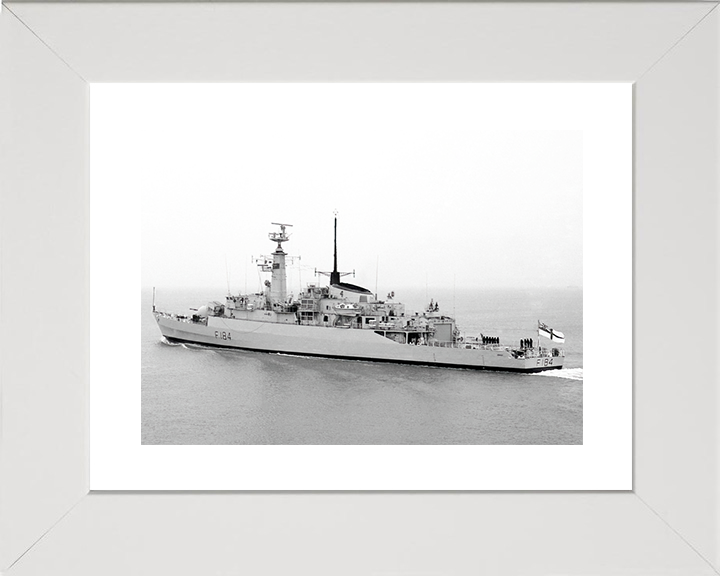 HMS Ardent (F184) Royal Navy Type 21 Frigate Leaving Harbour Photo Print Wall Art Decor Posters, Prints, & Visual Artwork Hampshire Prints 10 x 8 White Frame Yes