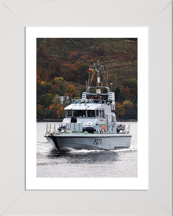 HMS Raider (P275) Photo Print - At Sea 2012 - Royal Navy Archer Class P2000 Patrol Vessel Hampshire Prints 10 x 8 White Frame Yes