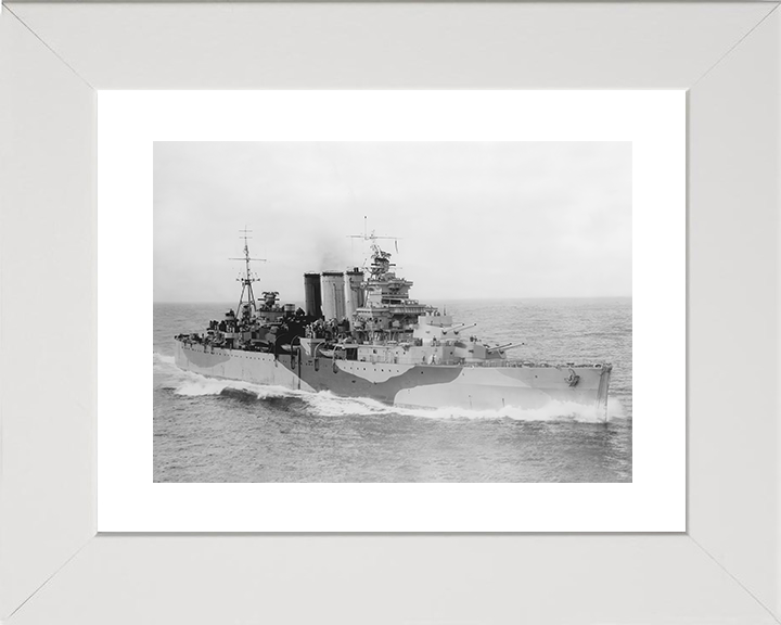 HMS Devonshire (39) Royal Navy County Class Cruiser Starboard Side Photo Print Wall Art Decor Posters, Prints, & Visual Artwork Hampshire Prints 10 x 8 White Frame Yes