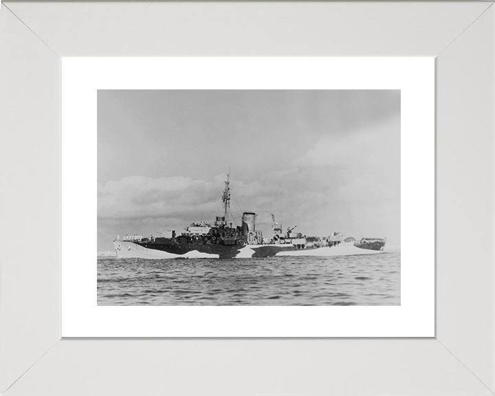 HMS Bryony (K192) Royal Navy Flower Class Corvette Port Side Photo Print Wall Art Decor Posters, Prints, & Visual Artwork Hampshire Prints 10 x 8 White Frame Yes