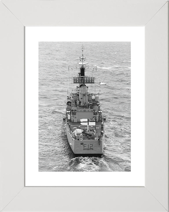 HMS Achilles (F12) Royal Navy Leander Class Frigate Photo Print Stern View Warship Wall Art Posters, Prints, & Visual Artwork Hampshire Prints 10 x 8 White Frame Yes