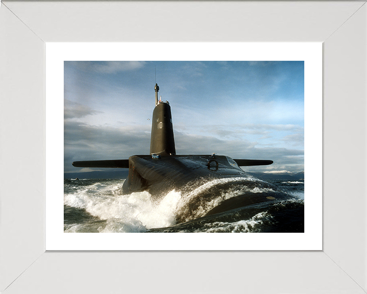 HMS Vanguard (S28) Photo Print - On The Clyde 1992 - Royal Navy Vanguard Class Submarine
