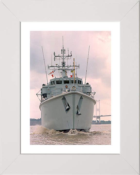 HMS Berkeley (M40) Photo Print - Bow View - Royal Navy Hunt Class Mine Warfare Vessel