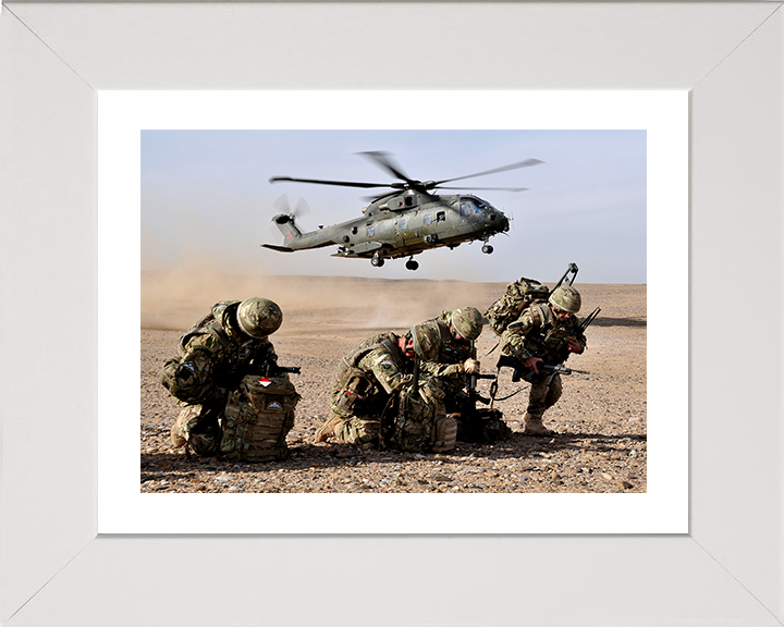 RAF Regiment II Squadron Camp Bastion Photo Print - Royal Air Force Hampshire Prints 10 x 8 White Frame Yes