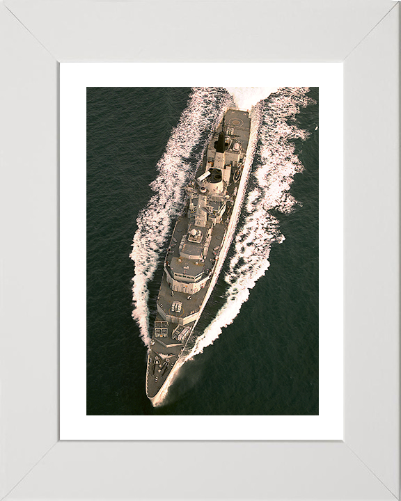 HMS Broadsword (F88) Photo Print - From Above - Royal Navy Type 22 Frigate