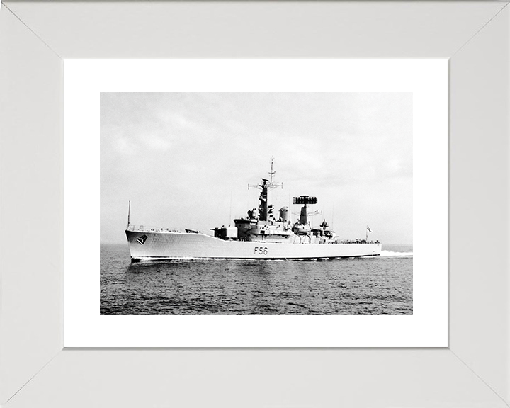 HMS Argonaut (F56) Royal Navy Leander Class Frigate Underway Photo Print Wall Art Decor Posters, Prints, & Visual Artwork Hampshire Prints 10 x 8 White Frame Yes