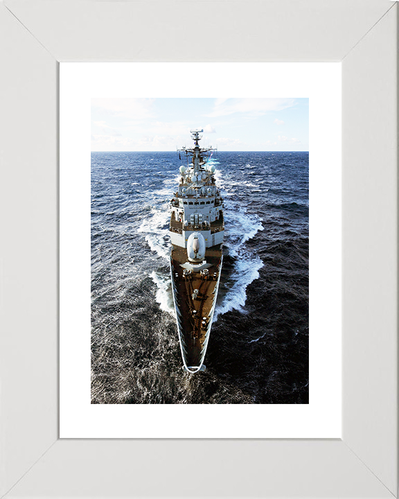 HMS Chatham (F87) Royal Navy Type 22 Frigate Forecastle View Photo Print Wall Art Decor Posters, Prints, & Visual Artwork Hampshire Prints 10 x 8 White Frame Yes