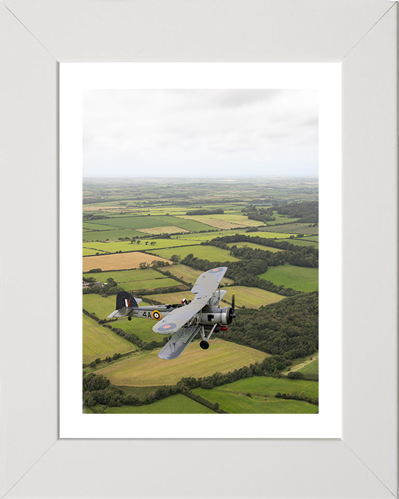 Swordfish Mk1 Plane in flight Photo Print - Royal Navy Aircraft Hampshire Prints 10 x 8 White Frame Yes