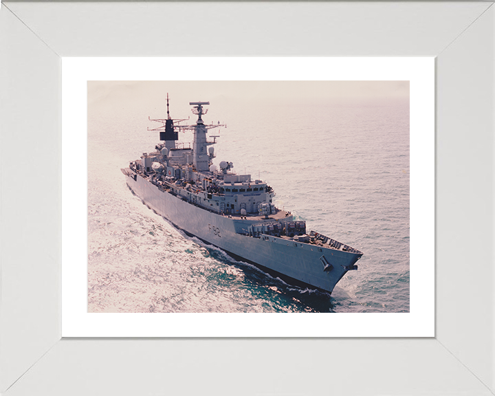 HMS Boxer (F92) Photo Print - At Sea 1999 - Royal Navy Type 22 Frigate Hampshire Prints 10 x 8 White Frame Yes