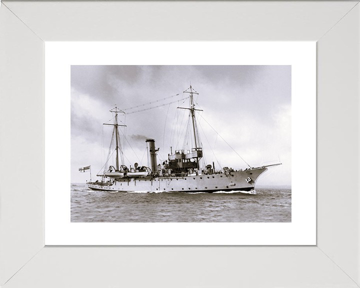 HMS Adamant (1911) Royal Navy Submarine Depot ship Photo Print Starboard View Wall Art Posters, Prints, & Visual Artwork Hampshire Prints 10 x 8 White Frame Yes