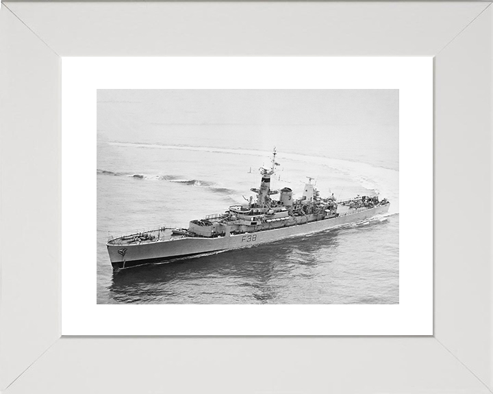 HMS Arethusa (F38) Royal Navy Leander Class Frigate Hard Turn Photo Print Wall Art Decor Posters, Prints, & Visual Artwork Hampshire Prints 10 x 8 White Frame Yes