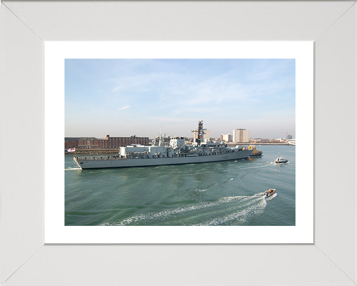 HMS Grafton (F80) Photo Print - Paying Off 2006 - Royal Navy Type 23 Frigate Posters, Prints, & Visual Artwork Hampshire Prints 10 x 8 White Frame Yes