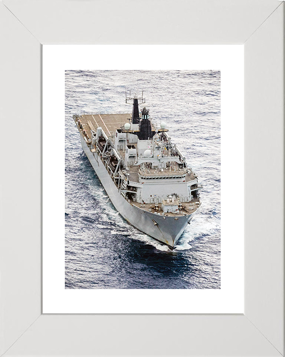 HMS Bulwark (L15) Royal Navy Albion Class Amphibious Ship High Starboard Bow View Photo Print Wall Art Decor Posters, Prints, & Visual Artwork Hampshire Prints 10 x 8 White Frame Yes