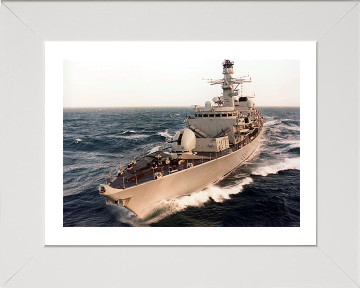 HMS Argyll (F231) Photo Print - At Sea 2002 - Royal Navy Type 23 Frigate Posters, Prints, & Visual Artwork Hampshire Prints 10 x 8 White Frame Yes