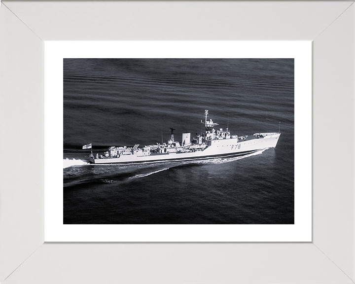 HMS Blackwood (F78) Photo Print - At Sea 1957 - Royal Navy Blackwood Class Frigate Posters, Prints, & Visual Artwork Hampshire Prints 10 x 8 White Frame Yes