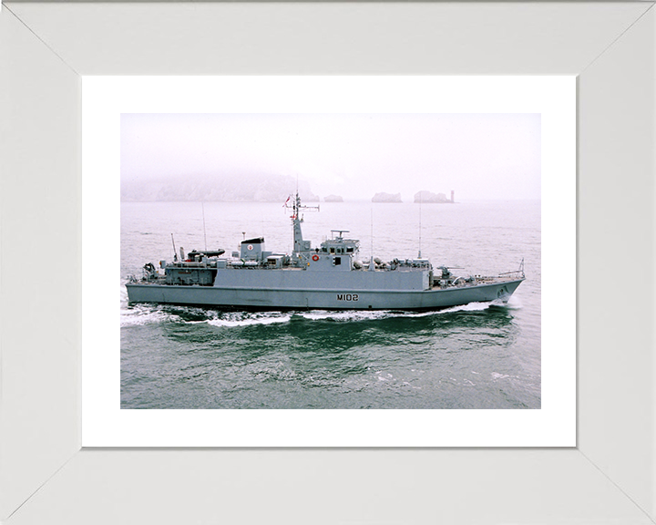 HMS Inverness (M102) Photo Print - at sea 2001 - Royal Navy Sandown Class Minehunter