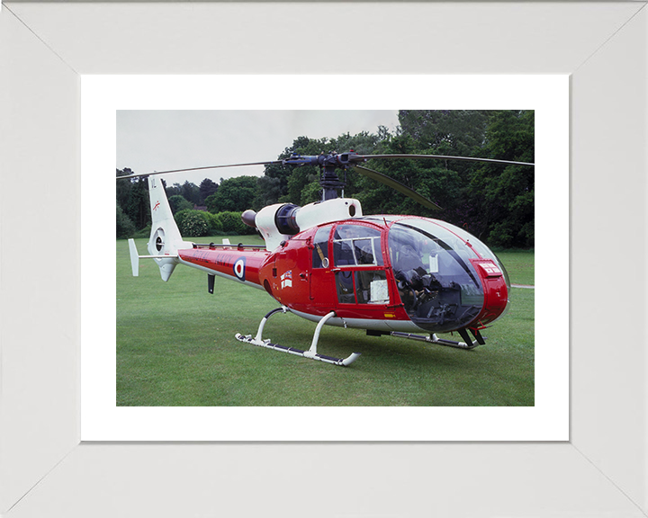 Gazelle Helicopter on the Ground Photo Print - Royal Navy Aircraft Posters, Prints, & Visual Artwork Hampshire Prints 10 x 8 White Frame Yes