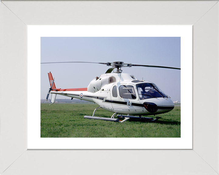 RAF Twin Squirrel HCC1 Helicopter on the Ground Photo Print - Royal Air Force Aircraft Posters, Prints, & Visual Artwork Hampshire Prints 10 x 8 White Frame Yes