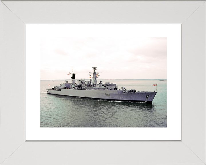 HMS Broadsword (F88) Royal Navy Type 22 Frigate Entering Portsmouth Photo Print Wall Art Decor Posters, Prints, & Visual Artwork Hampshire Prints 10 x 8 White Frame Yes