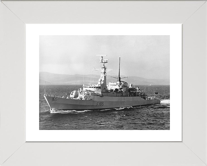 HMS Avenger (F185) Royal Navy Type 21 Frigate During Trials 1977 Photo Print Wall Art Decor Posters, Prints, & Visual Artwork Hampshire Prints 10 x 8 White Frame Yes