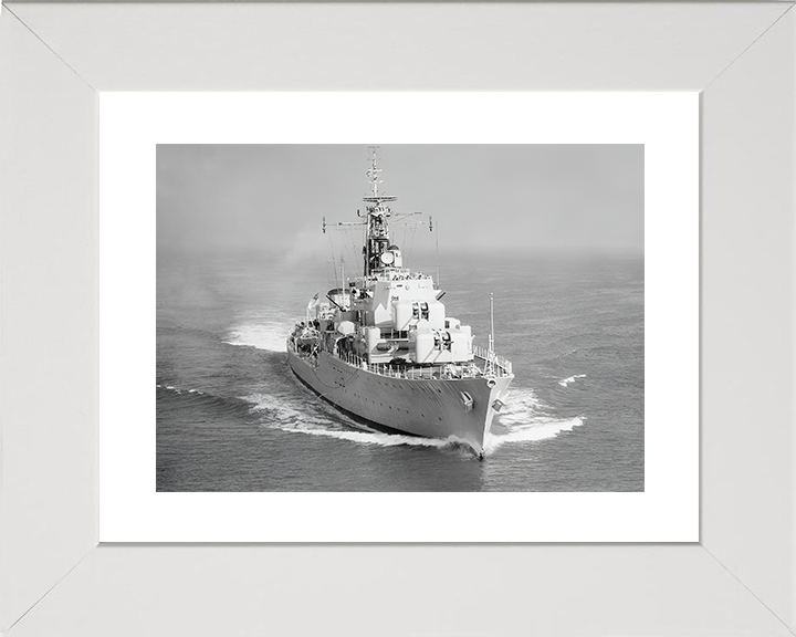 HMS Dainty (D108) Royal Navy Daring Class Destroyer Starboard Bow View Photo Print Wall Art Decor Posters, Prints, & Visual Artwork Hampshire Prints 10 x 8 White Frame Yes