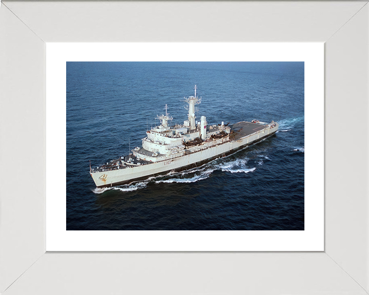 HMS Fearless (L10) Photo Print - At Sea 1996 - Royal Navy Fearless Class Landing Platform Dock Posters, Prints, & Visual Artwork Hampshire Prints 10 x 8 White Frame Yes