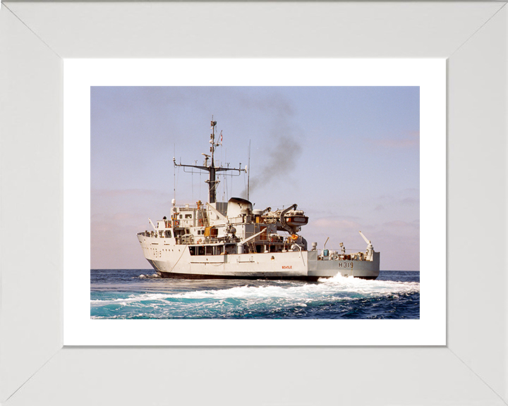HMS Beagle (H319) Photo Print - At Sea 1999 - Royal Navy Bulldog Class Survey Vessel