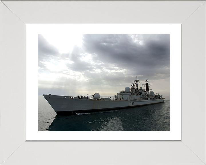 HMS Edinburgh (D97) Photo Print - Operation Telic 2003 - Royal Navy Type 42 Destroyer Hampshire Prints 10 x 8 White Frame Yes