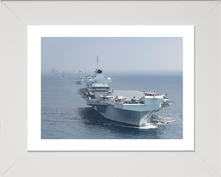 HMS Queen Elizabeth R08 Royal Navy Queen Elizabeth Class Aircraft Carrier Photo Print or Framed Print - Hampshire Prints