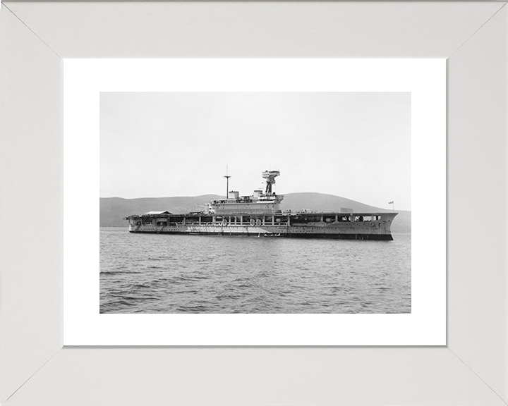 HMS Eagle (94) Royal Navy Eagle Class Aircraft Carrier Starboard Side Photo Print Wall Art Decor Posters, Prints, & Visual Artwork Hampshire Prints 10 x 8 White Frame Yes
